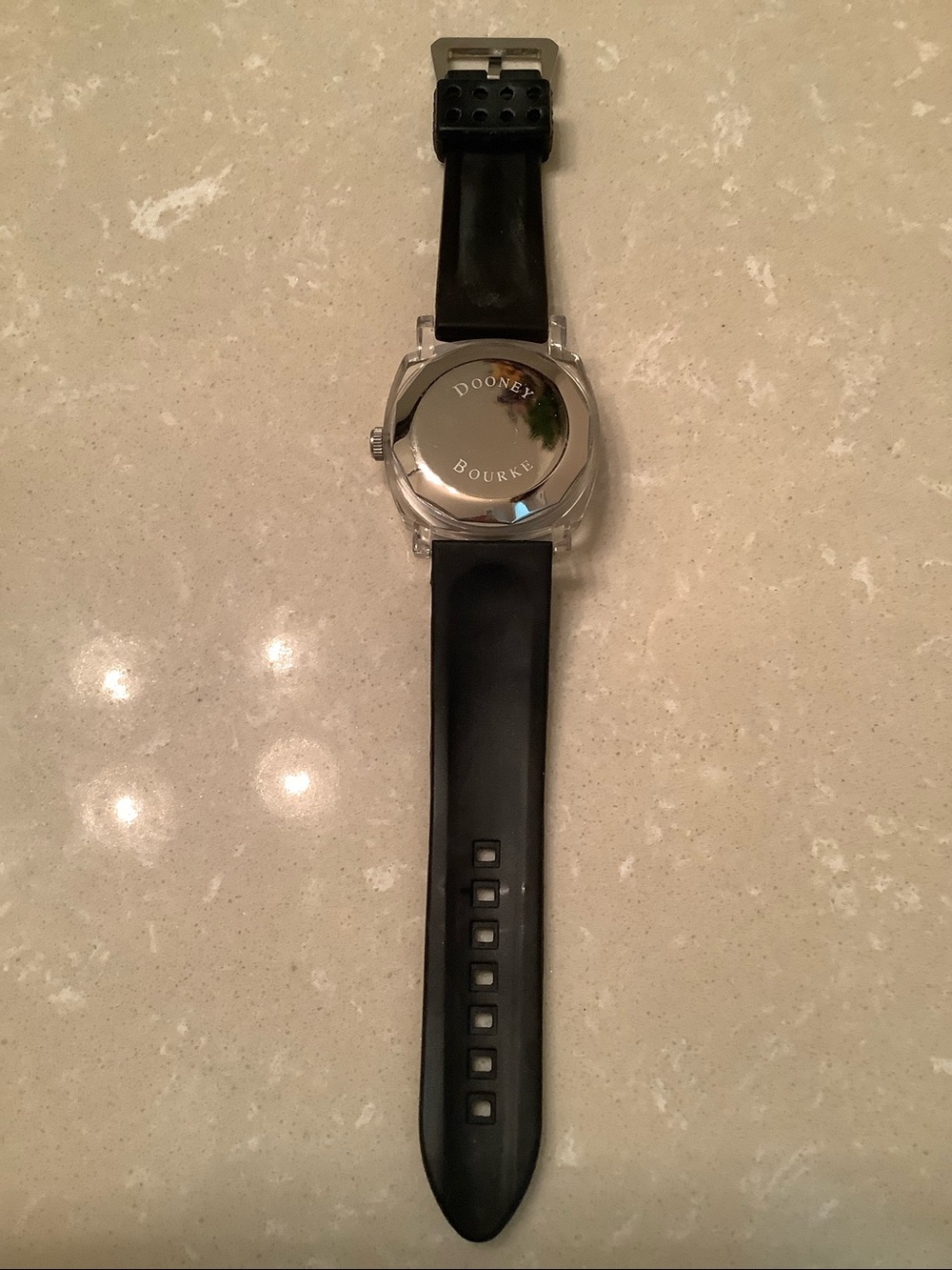 Dooney & Bourke Black Silicone Watch with Crystal Accents - Picture 3 of 3